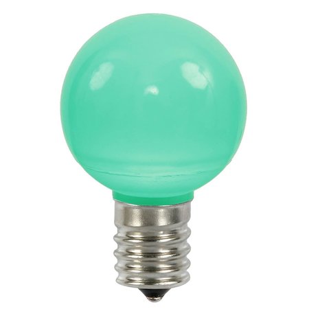 VICKERMAN 0.96 watt G50 Green Ceramic LED Bulb with E17 Nickel Base 25 per Bag XLEDCG54-25